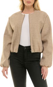 Socialite Bubble Hem Crop Jacket