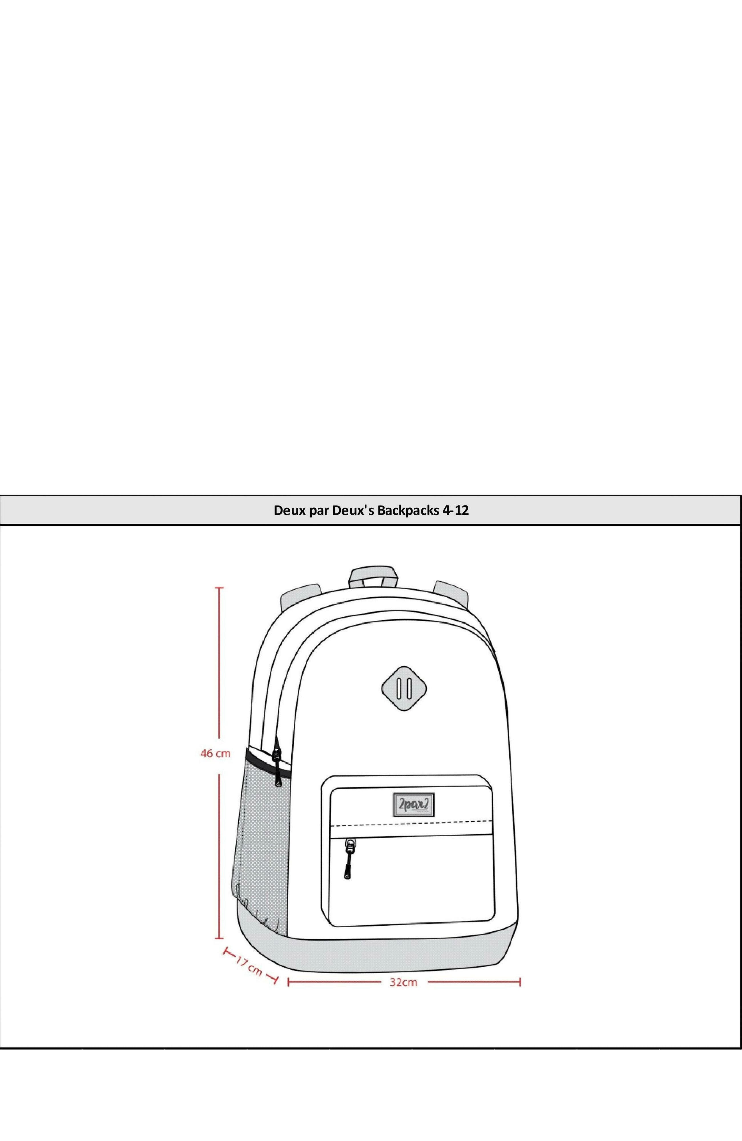 Deux par Deux Boy's Backpack Blue Camping Print, Alternate, color, 