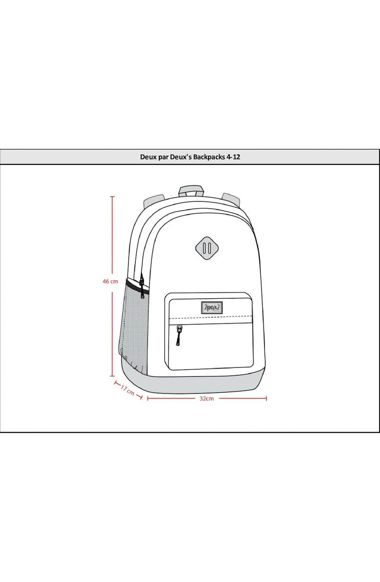 Deux par Deux Boy's Backpack Blue Camping Print, Alternate, color,