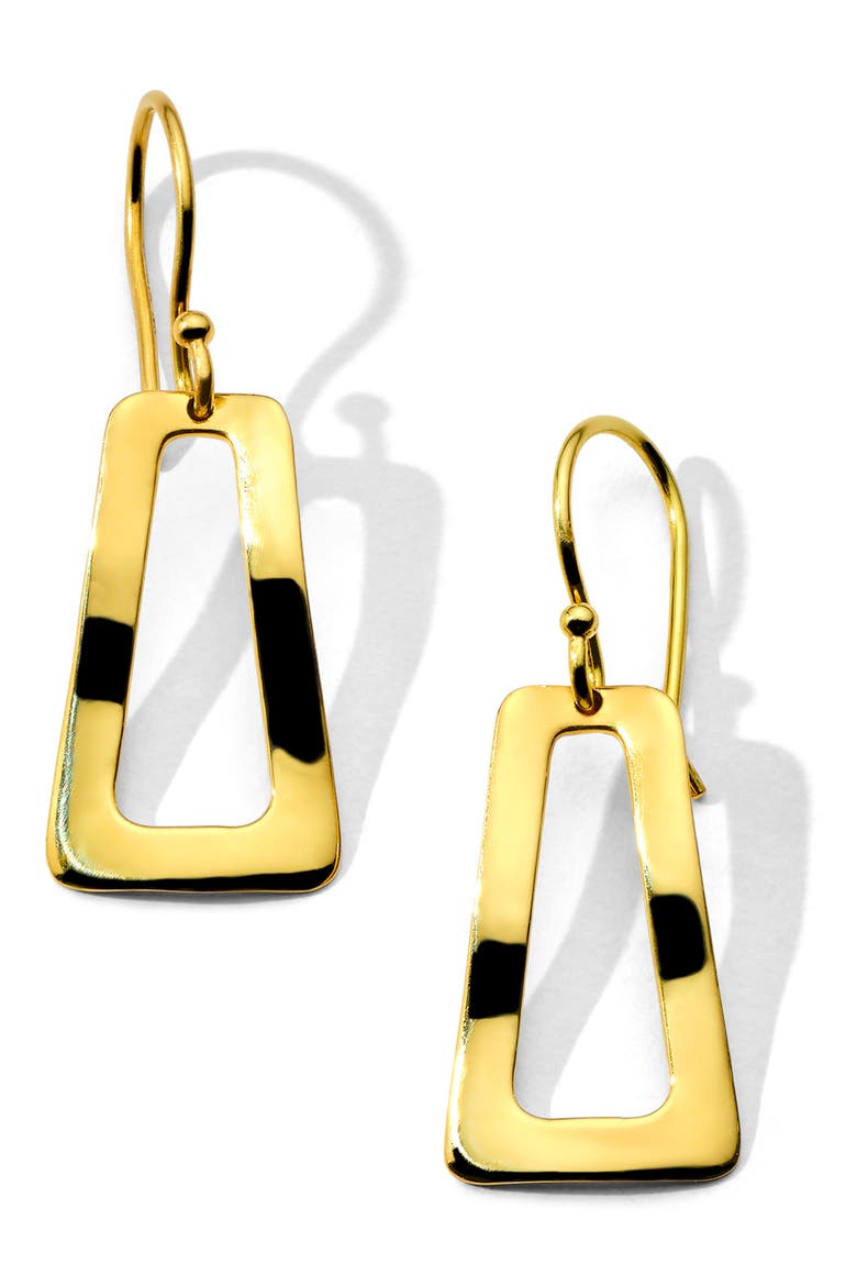 Classico Small Wavy Drop Earrings, Main, color, GOLD