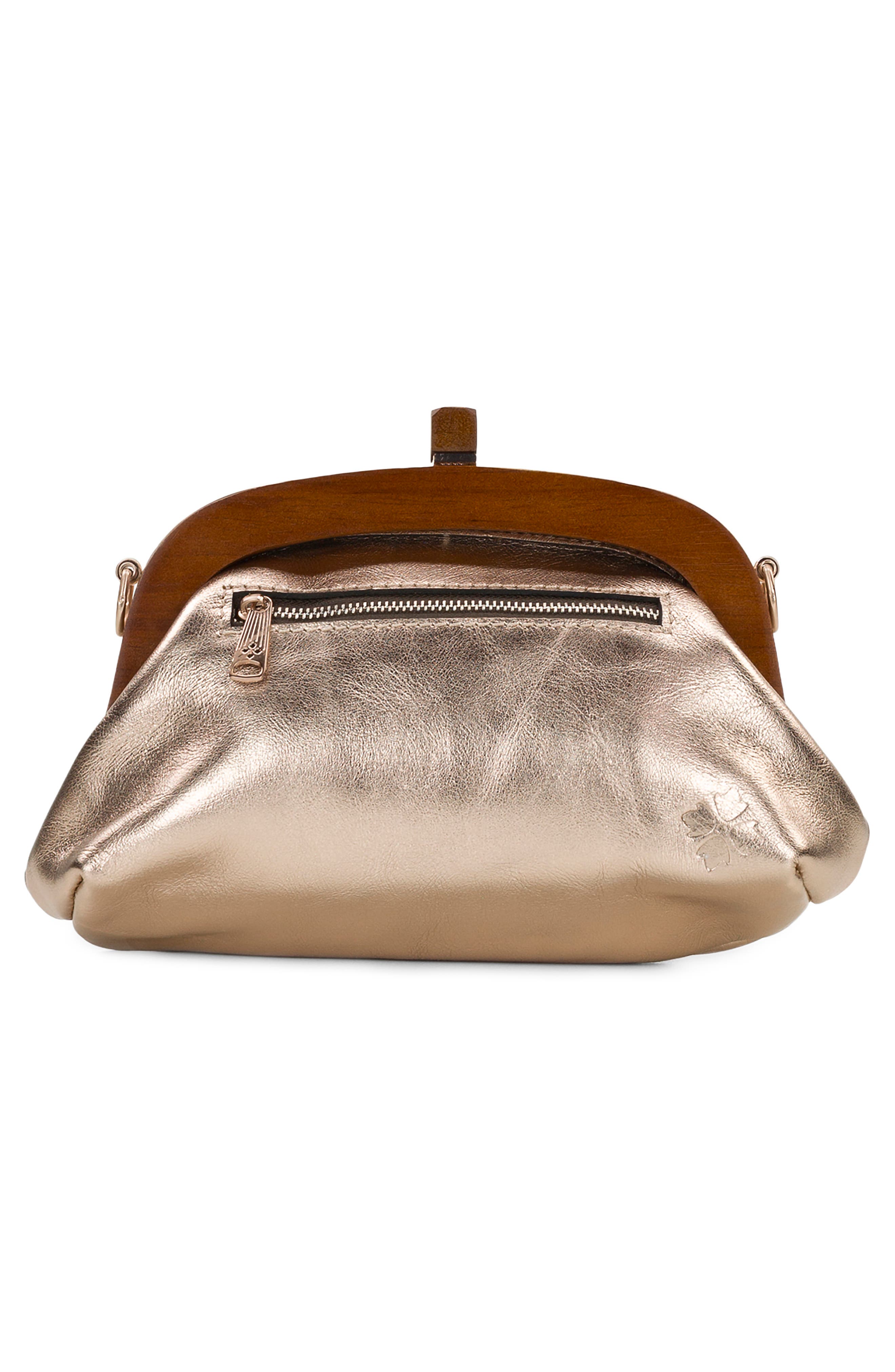 Joelle Leather Crossbody Bag, Alternate, color, CHAMPAGNE
