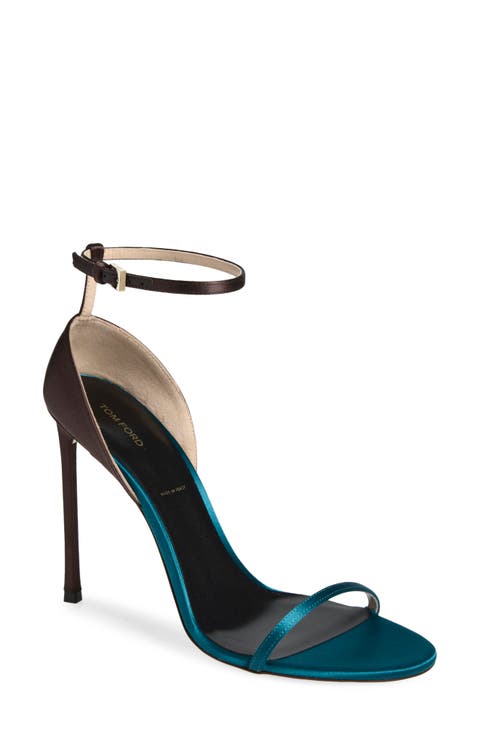 Vertigo Satin Ankle Strap Sandal