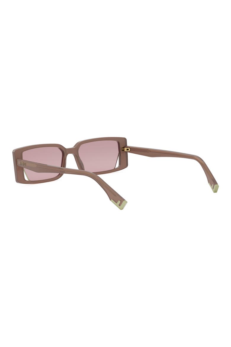 Way 53mm Rectangular Sunglasses, Alternate, color, SLTBRN