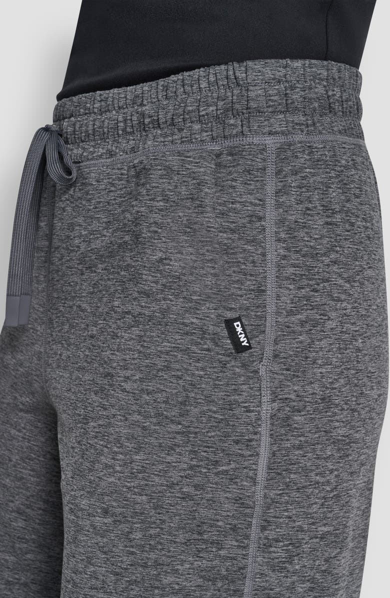 DKNY Mid Rise Wide Leg Pants, Alternate, color, Black Spacedye