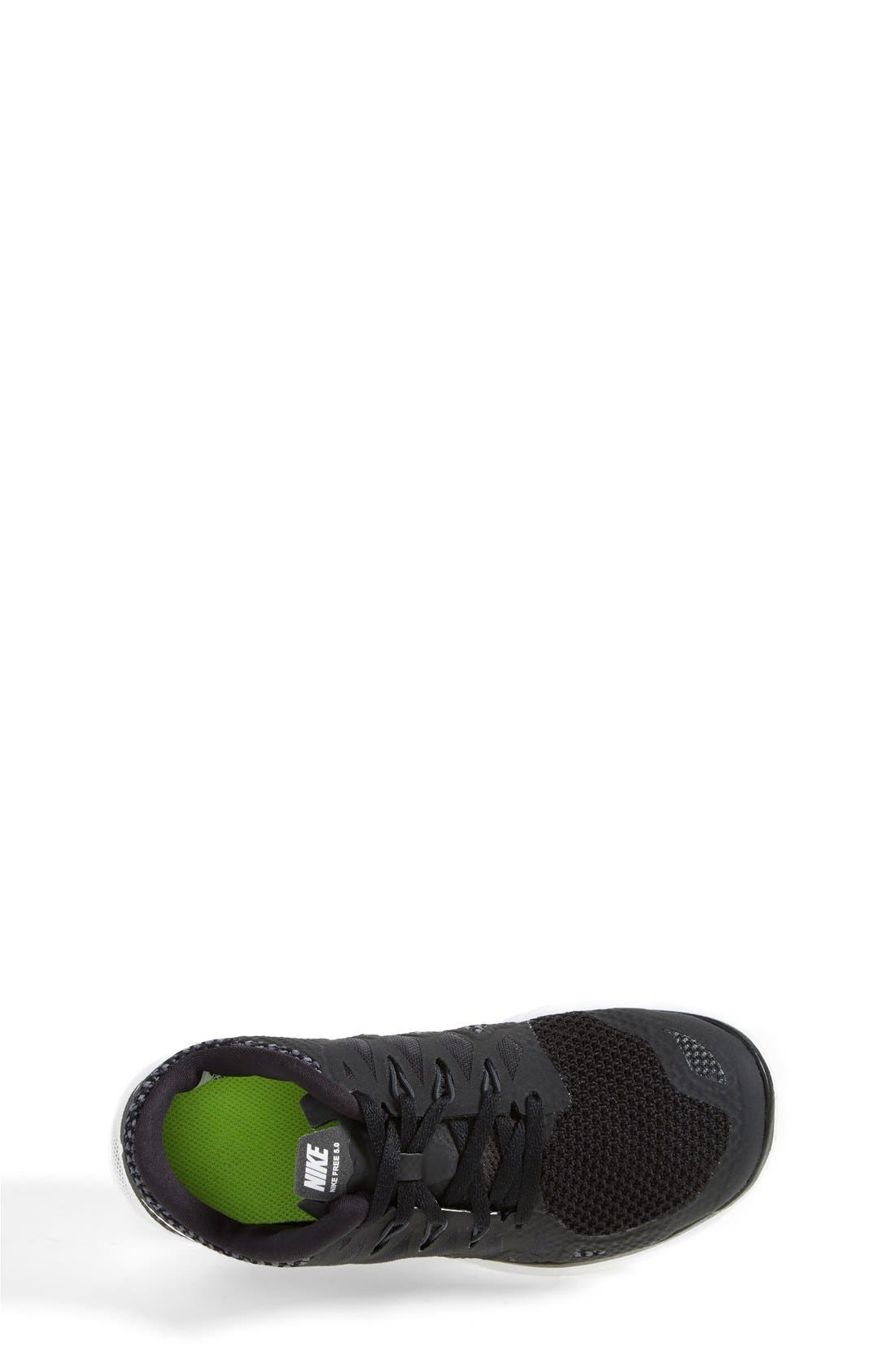 'Free 5.0' Running Shoe, Alternate, color, BLACK/ ANTHRACITE/ WHITE
