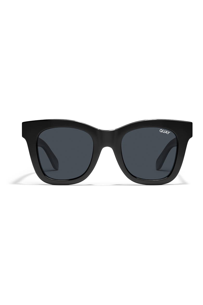After Hours 51mm Polarized Square Sunglasses, Main, color, SHINY BLACK/ SMOKE