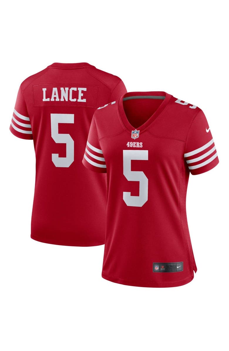 Nike Women's Nike Trey Lance Scarlet San Francisco 49ers Player Jersey, Main, color, 