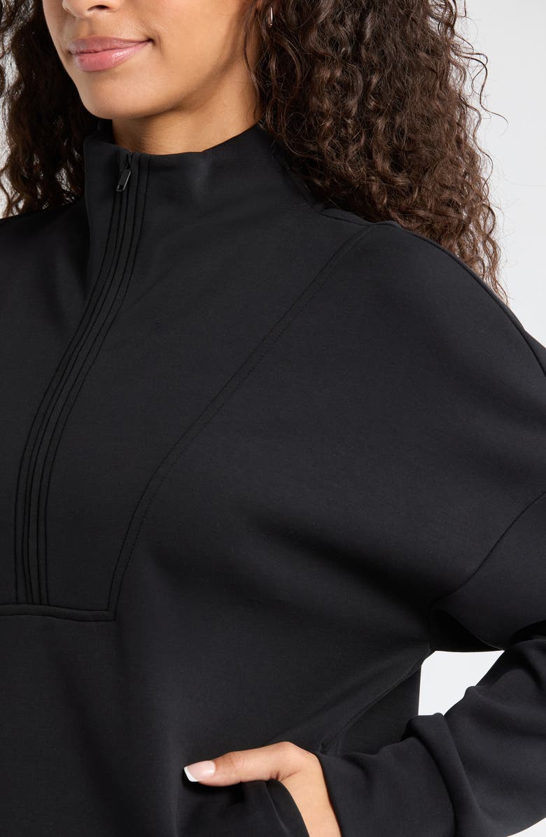Zella Ultra Soft Half Zip Pullover, Alternate, color, Black