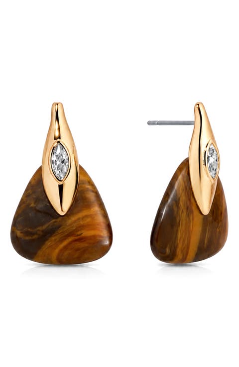 Tiger's Eye Solstice Stud Earrings