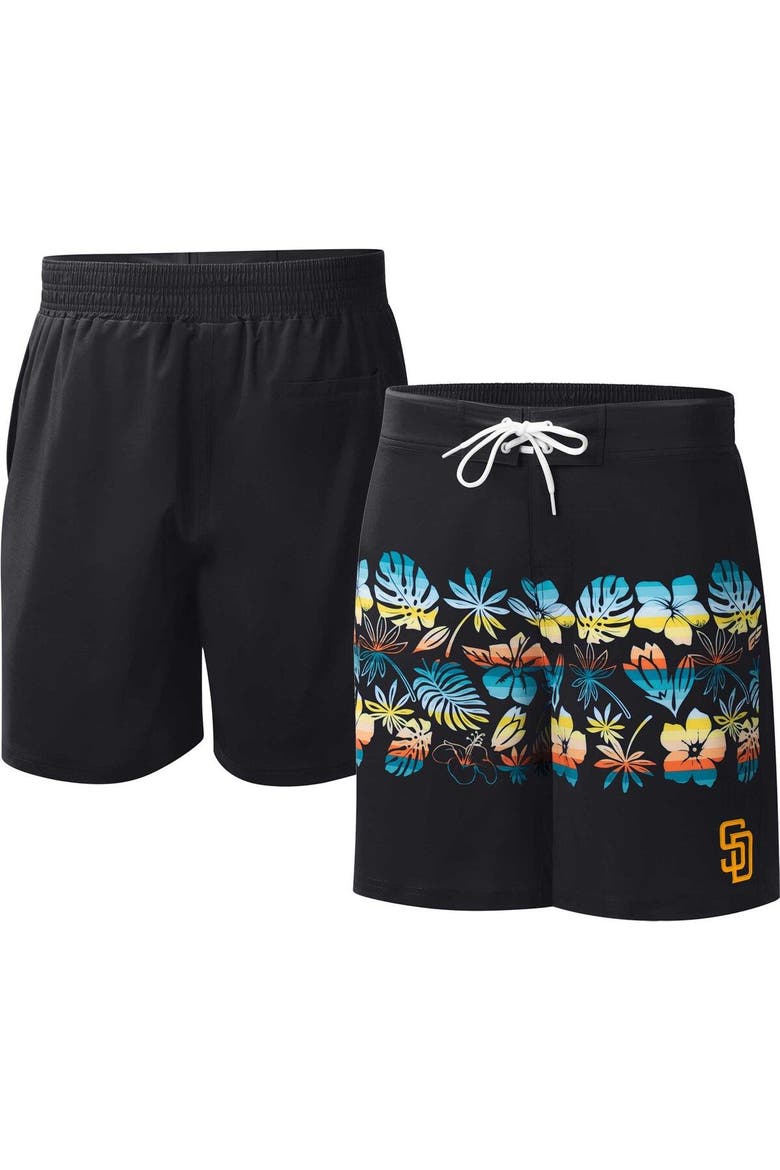 Men's G-III Sports by Carl Banks  Black San Diego Padres Breeze Volley Swim Shorts, Main, color, Black