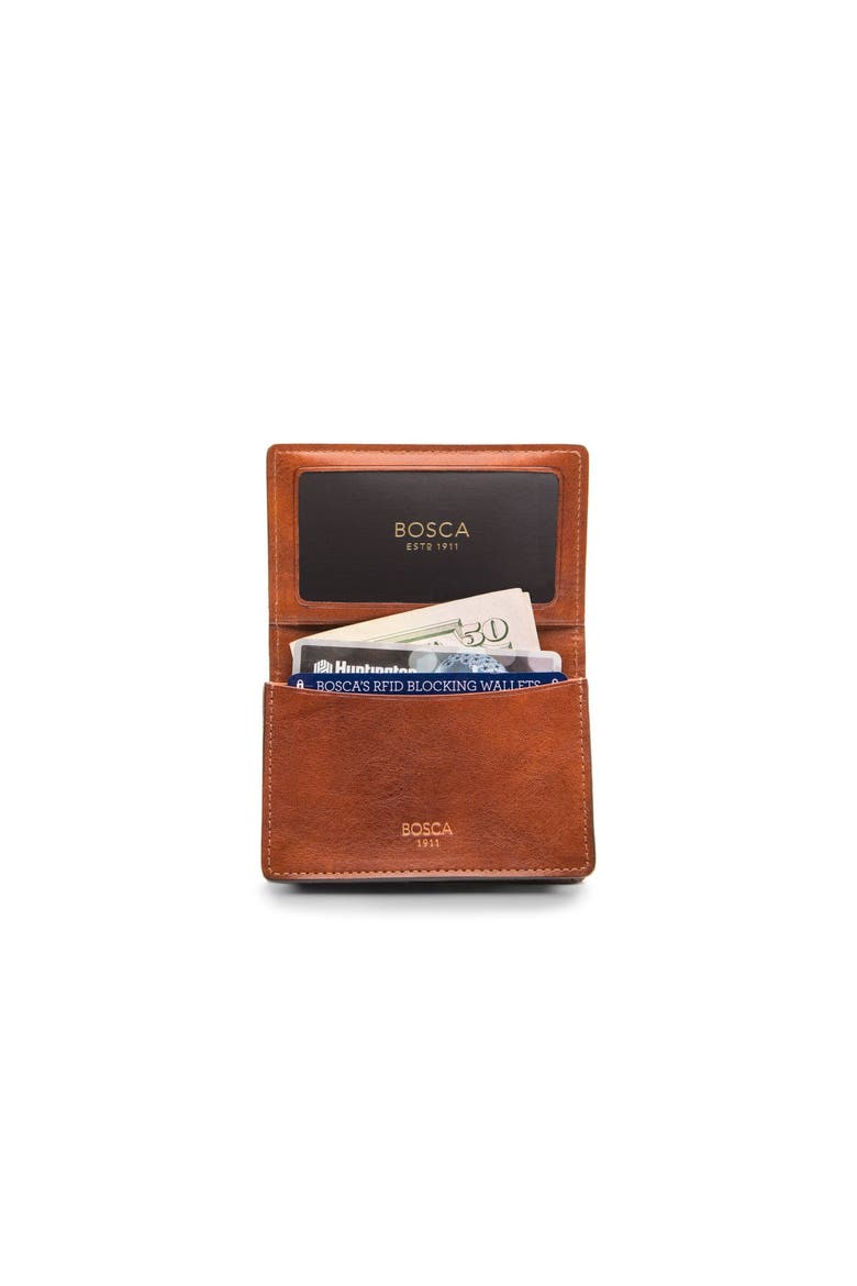 Dolce Full Gusset 2 Pocket Card Case With ID, Alternate, color, Amber