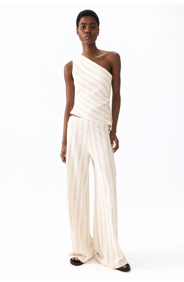 H&M Textured cotton pull-on pants, Main, color, 