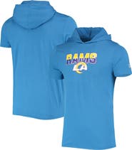New Era Men's New Era Heathered Blue Los Angeles Rams Team Brushed Hoodie T-Shirt