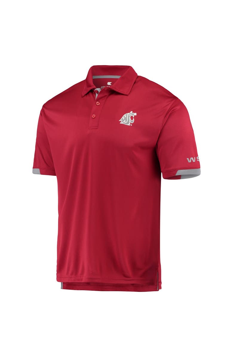 COLOSSEUM Men's Colosseum Crimson Washington State Cougars Santry Lightweight Polo, Alternate, color, Crimson