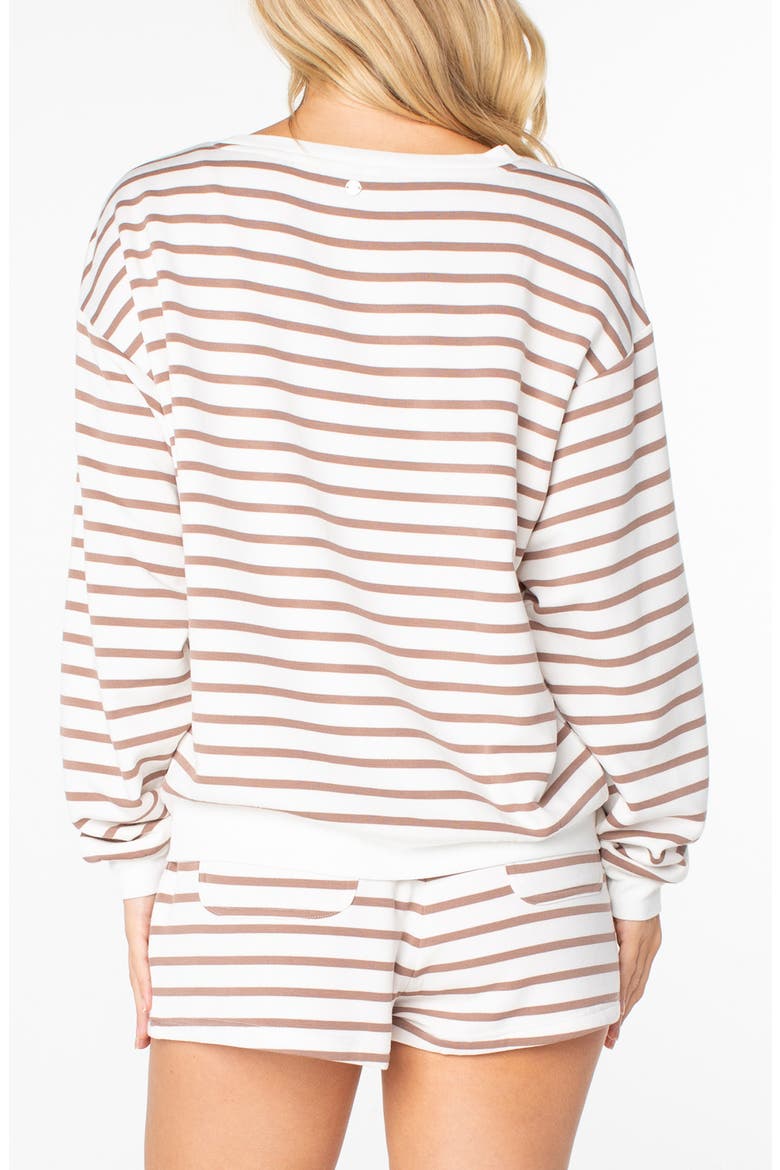 Surfing By Moonlight Stripe Sweatshirt, Alternate, color, COCONUT MILK