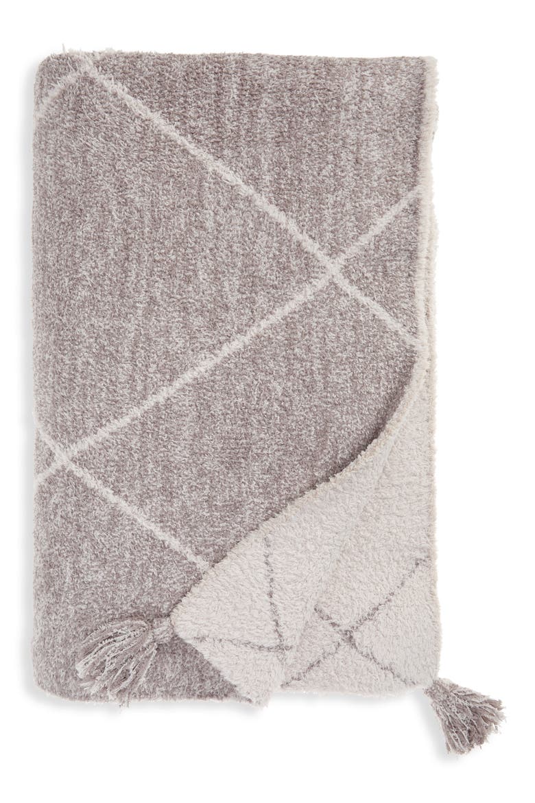 CozyChic™ Diamond Throw Blanket, Main, color, ALMOND/ BEACH ROCK