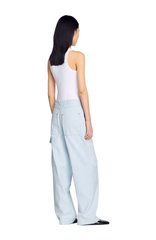 Sandro Carpenter Jeans In Light Blue In Light Blue