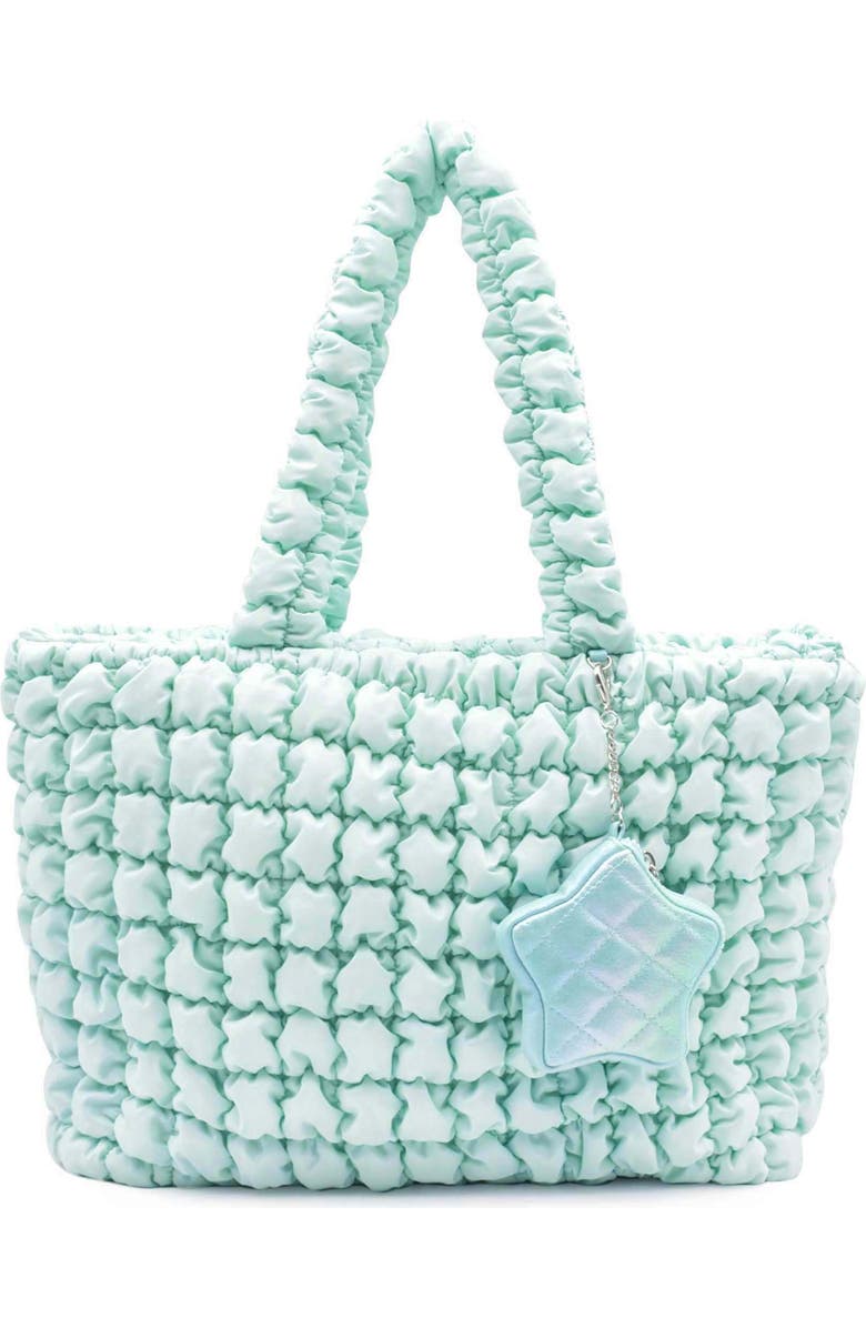 OMG Accessories Kids' Scrunch Tote, Main, color, Light Aqua