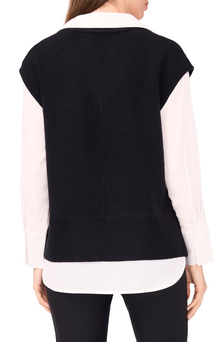 Layered Look Sweater Vest