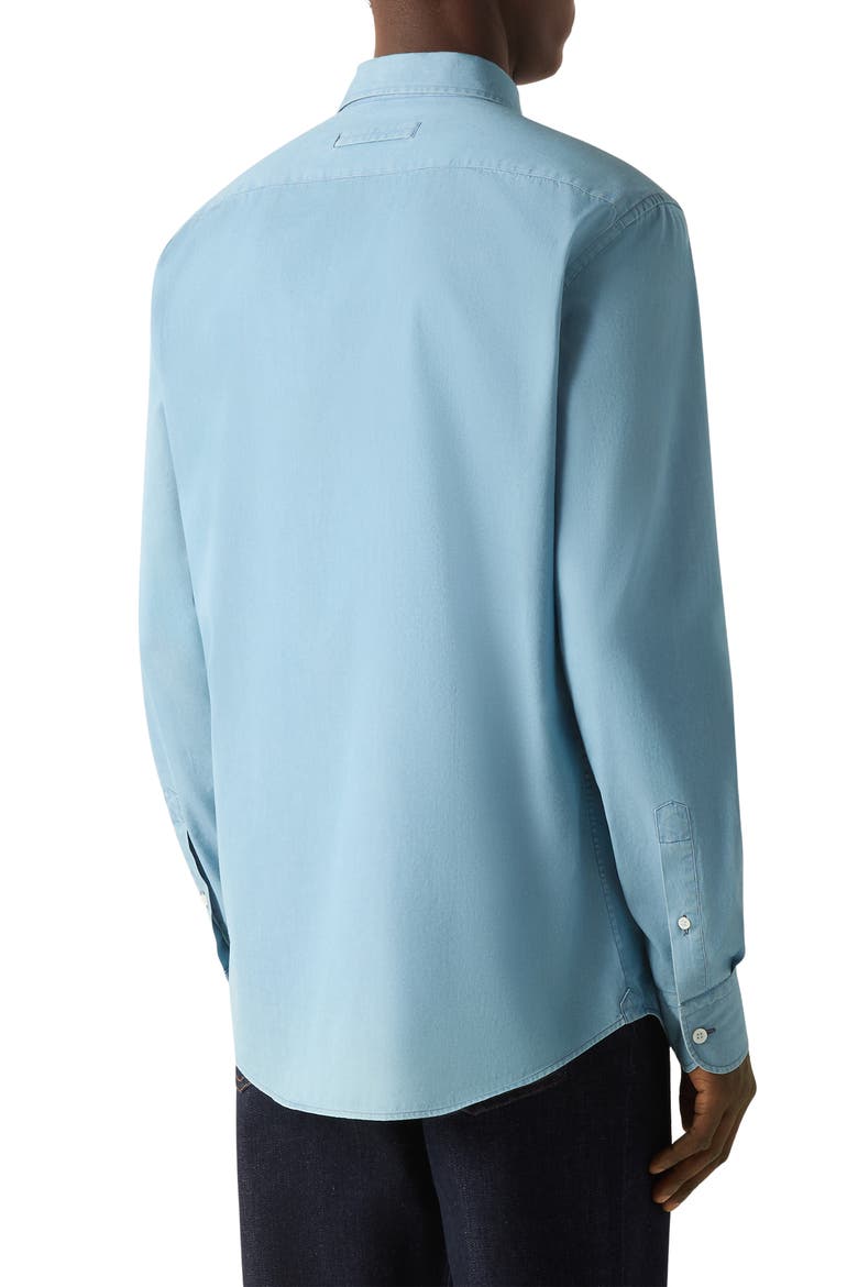 Denim Button-Up Shirt, Alternate, color, LIGHT BLUE