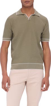 Bugatchi Tipped Johnny Collar Polo