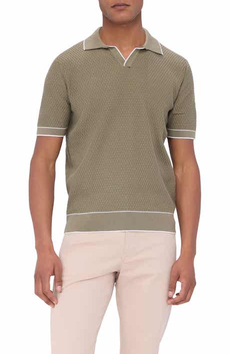 Bugatchi Tipped Johnny Collar Polo