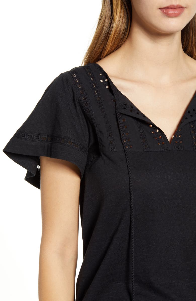 Mystree Eyelet Knit Top