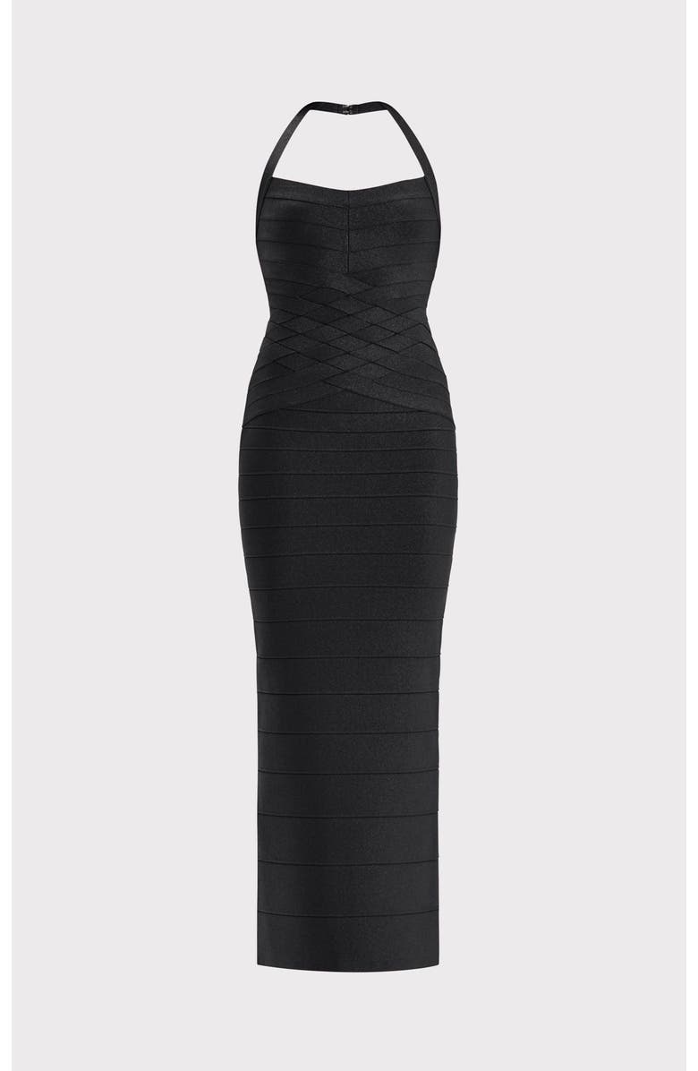 Herve Leger The Maxine Gown, Alternate, color, Black