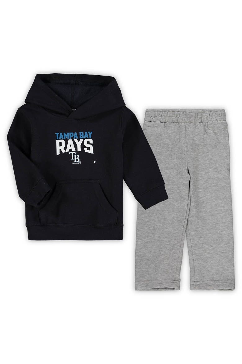 Toddler Navy/Heathered Gray Tampa Bay Rays Fan Flare Fleece Hoodie and Pants Set, Main, color, Navy