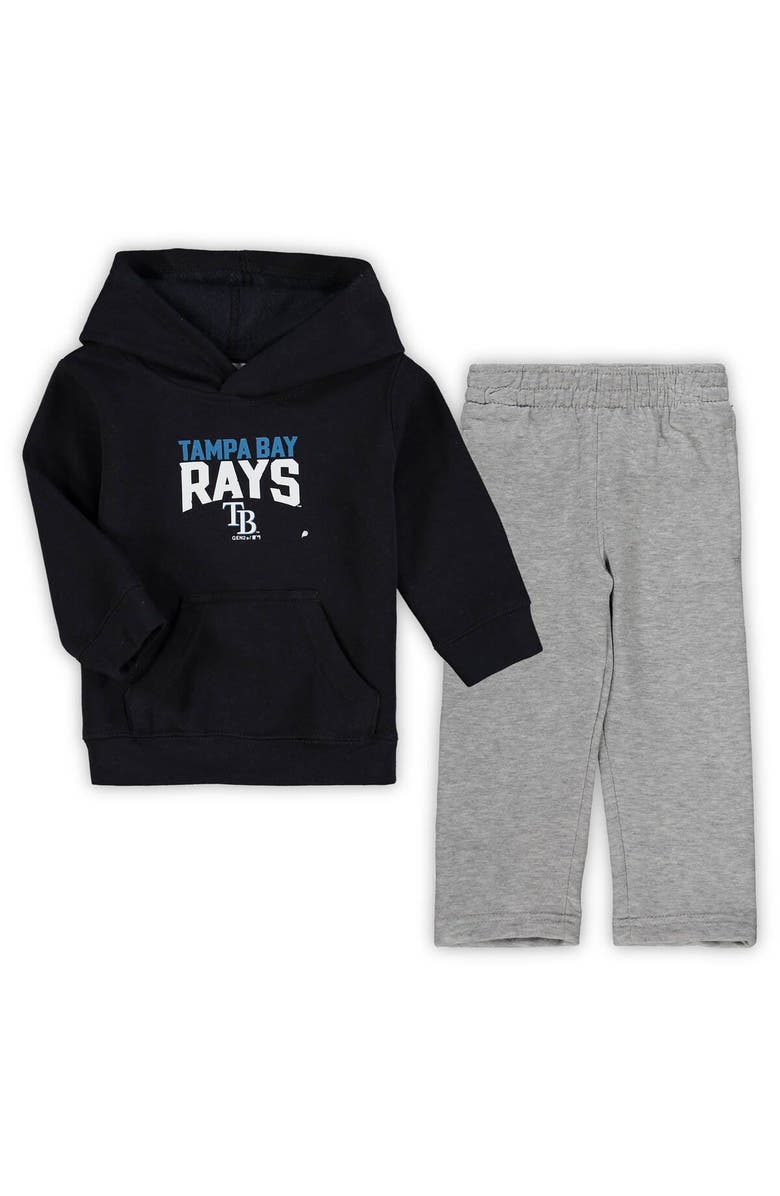 Outerstuff Toddler Navy/Heathered Gray Tampa Bay Rays Fan Flare Fleece Hoodie and Pants Set, Main, color, Navy