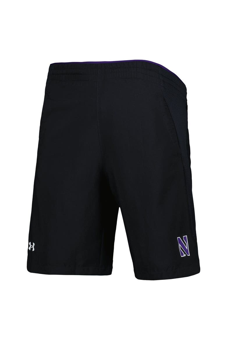 Men's Under Armour Black Northwestern Wildcats Woven Shorts, Alternate, color, Black