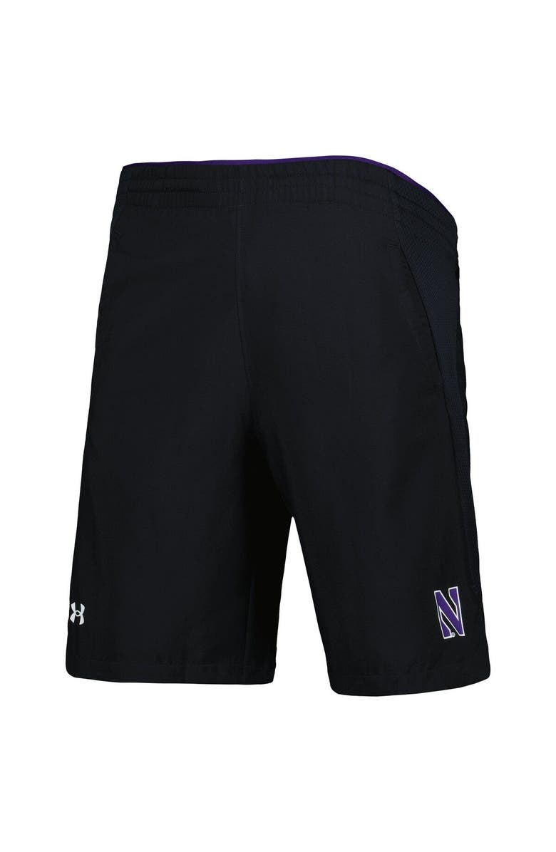 Under Armour Men's Under Armour Black Northwestern Wildcats Woven Shorts, Alternate, color, 