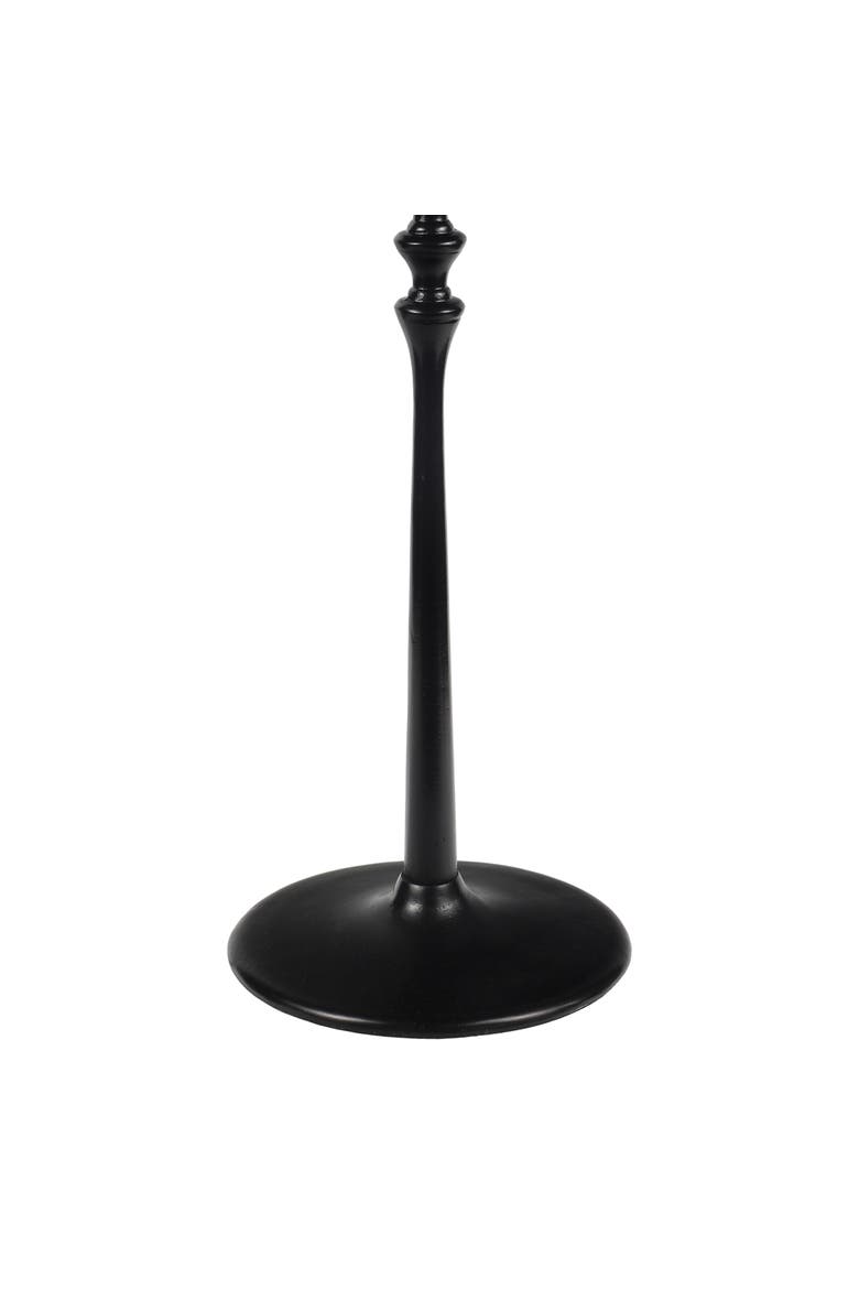 Lulu Modern Round Metal Drink Table, Oil Rubbed Pedestal Martini Accent Side Table for Small Spaces, Alternate, color, Black