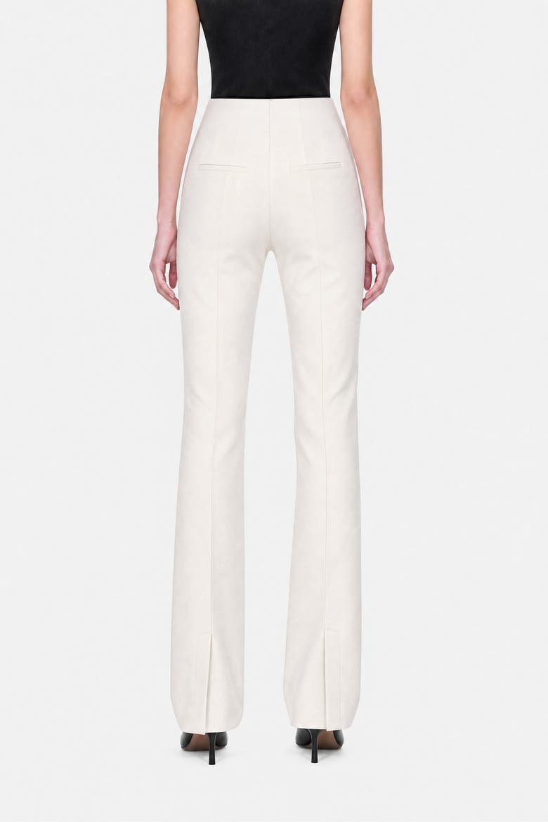 High Waist Slit Hem Trousers, Alternate, color, Ivory