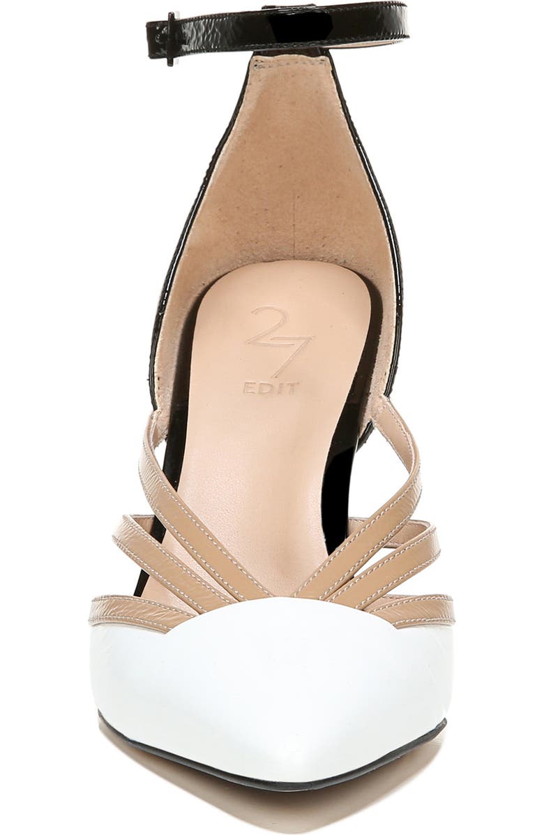 27 EDIT Naturalizer 27 Edit Abree Ankle Strap Pump, Alternate, color, Black/ White Multi Leather