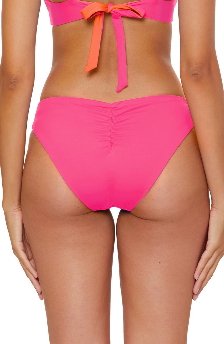 Becca Reversible Hipster Bikini Bottoms, Alternate, color, Punch/ Coral Rose