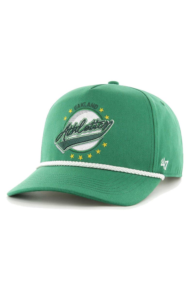 '47 Men's '47 Green Oakland Athletics Wax Pack Collection Premier Hitch Adjustable Hat, Main, color, Green