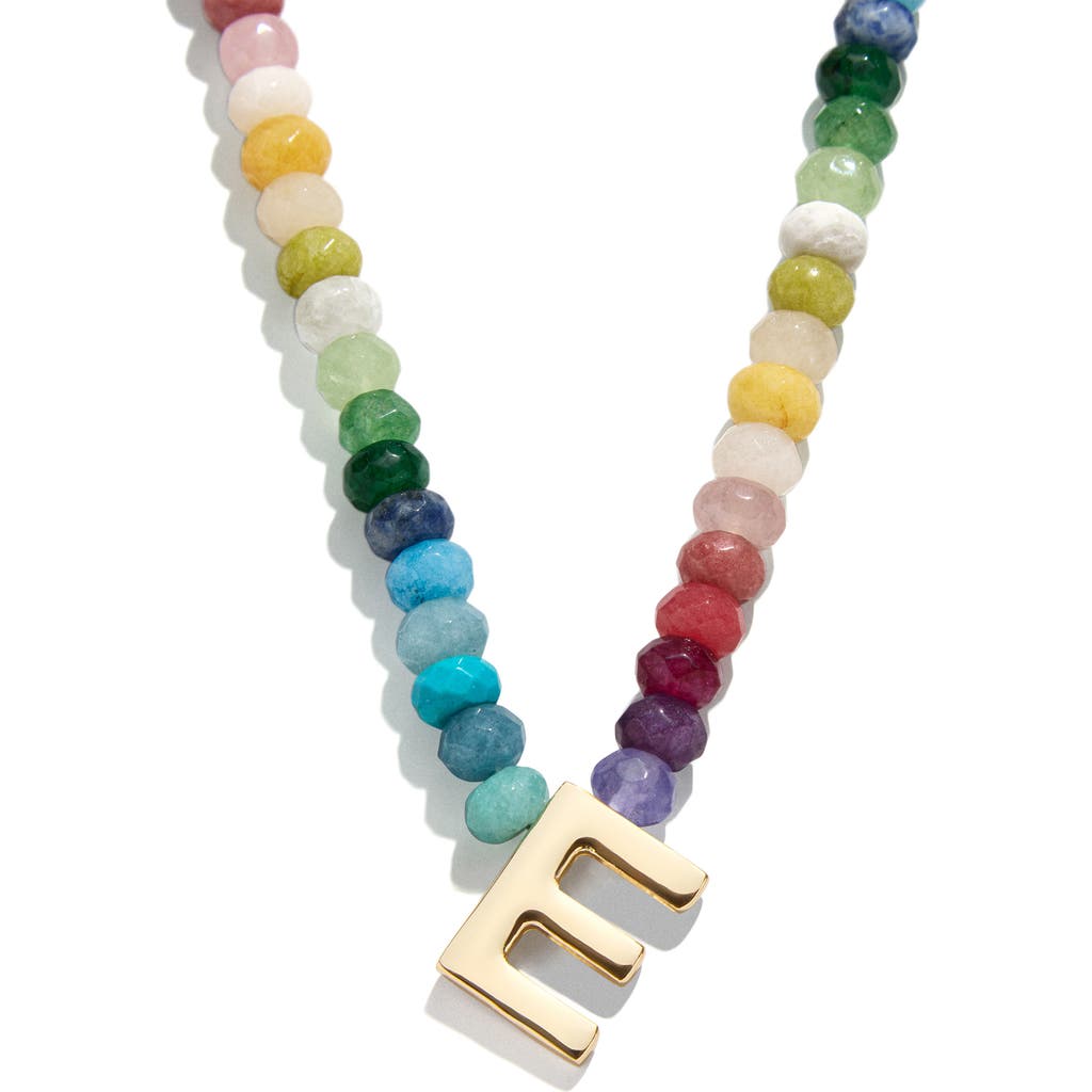 BAUBLEBAR BAUBLEBAR RAINBOW BEADED INITIAL PENDANT NECKLACE
