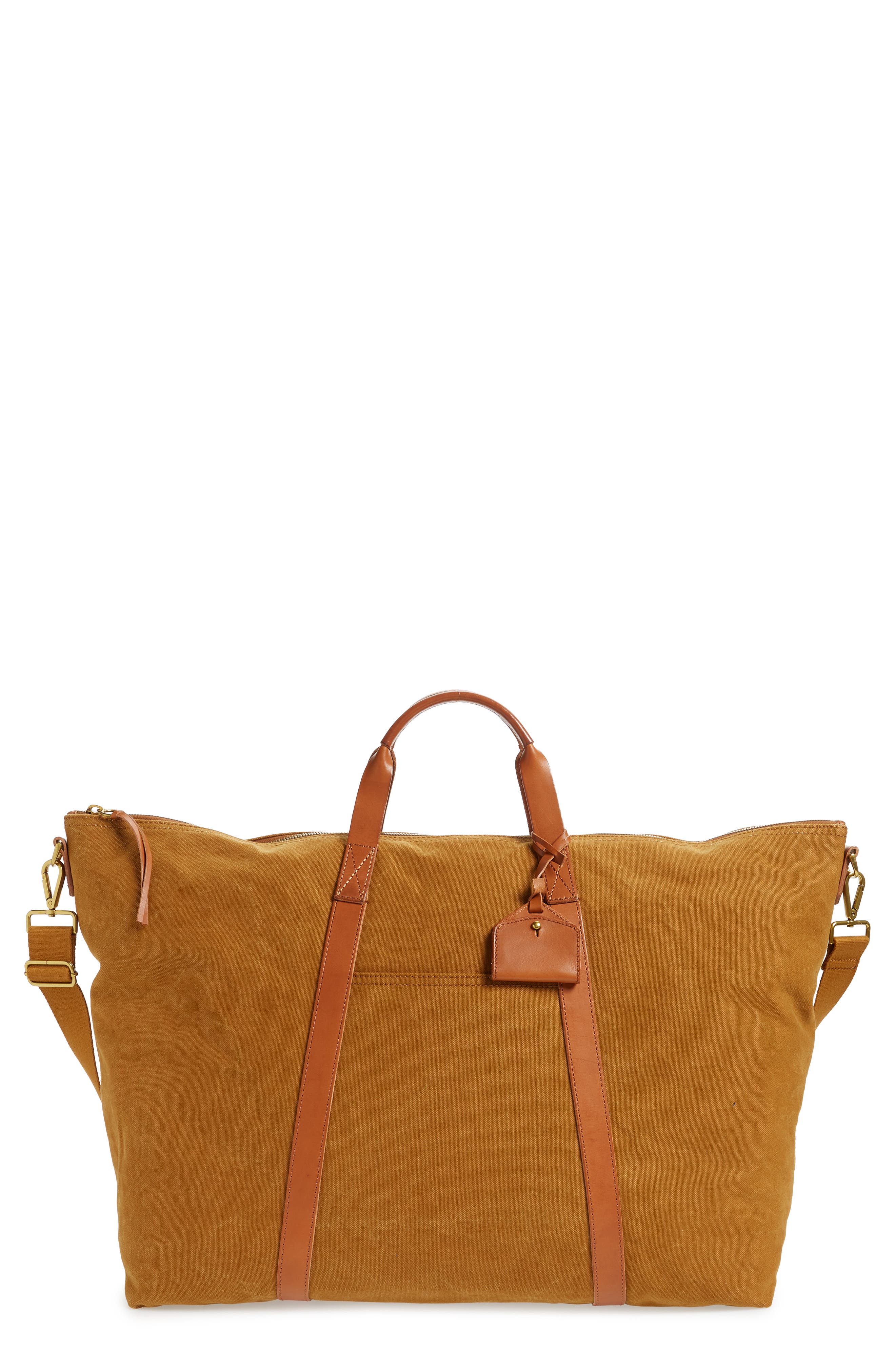 Madewell Canvas Overnight Bag, Main, color, 