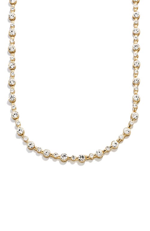 Baublebar Round Bezel Tennis Necklace In Gold