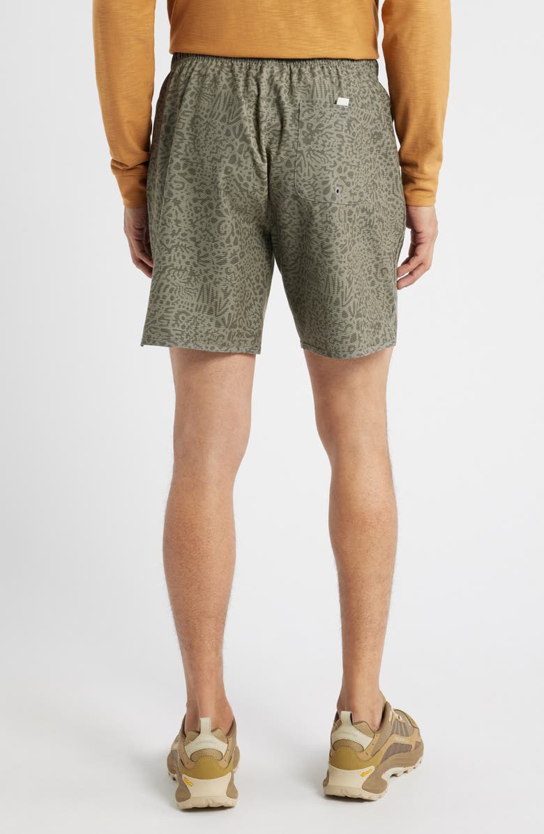 Free Fly Reverb Water Resistant Hybrid Performance Shorts, Alternate, color, Drifter Print - Fatigue