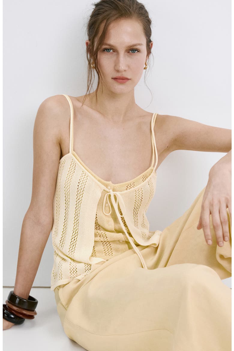Layered Knit Camisole, Alternate, color, PASTEL YELLOW