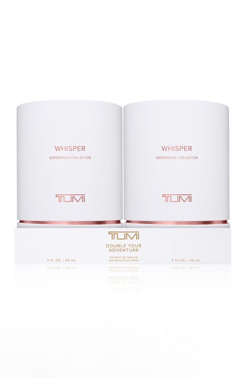 Tumi Whisper Experience Collector Extrait De Parfum Duo $190 Value In Transparent