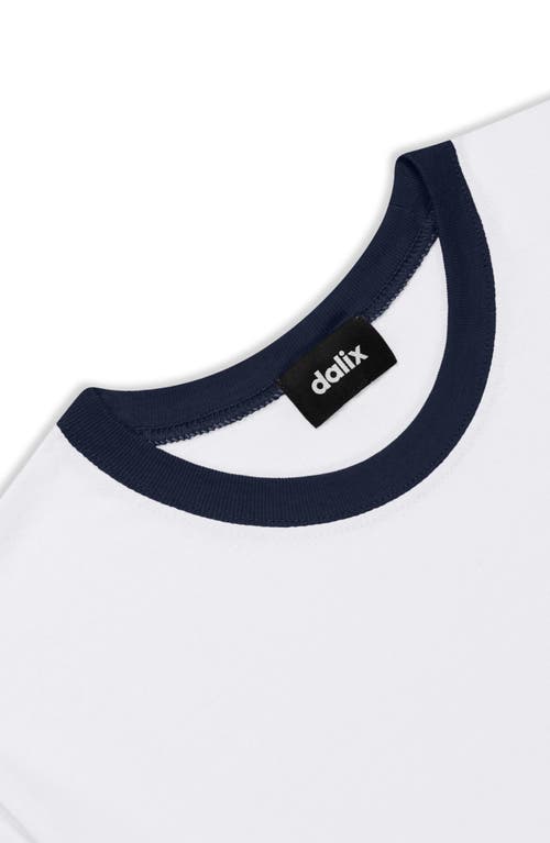 Dalix Mens Astronaut Jersey Ringer Tee In White