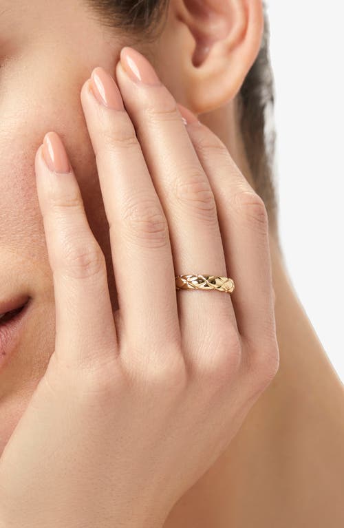 Ana Luisa Quilted Ring In Gold