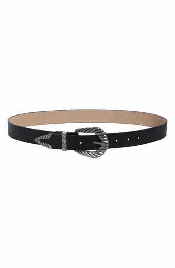 Faux Leather Horseshoe Buckle Belt