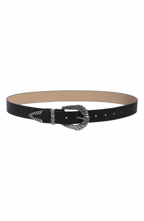 Faux Leather Horseshoe Buckle Belt