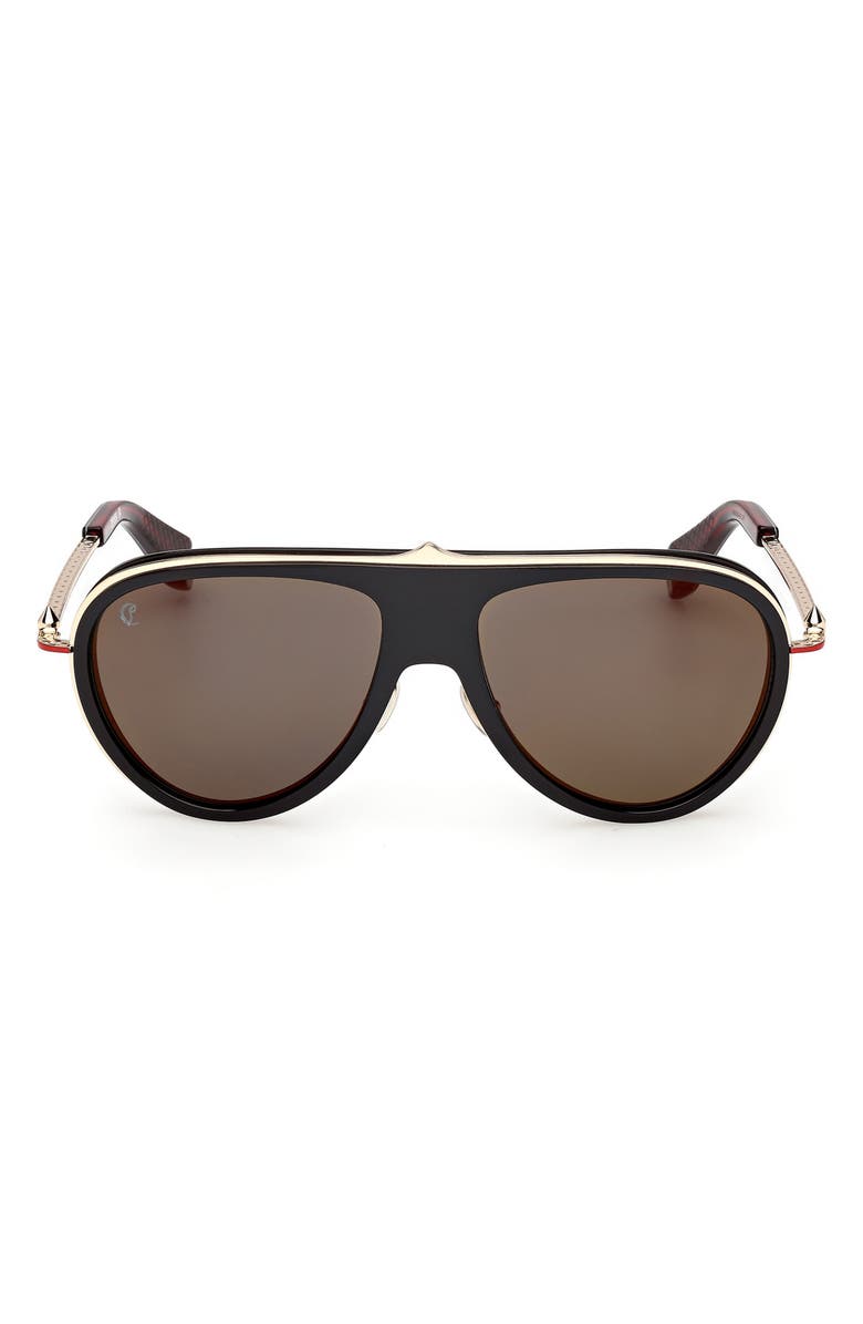 Christian Louboutin Greggo 61mm Pilot Sunglasses, Main, color, 