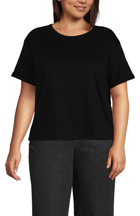 Oversized Supima Short Sleeve Crew Neck T-Shirt