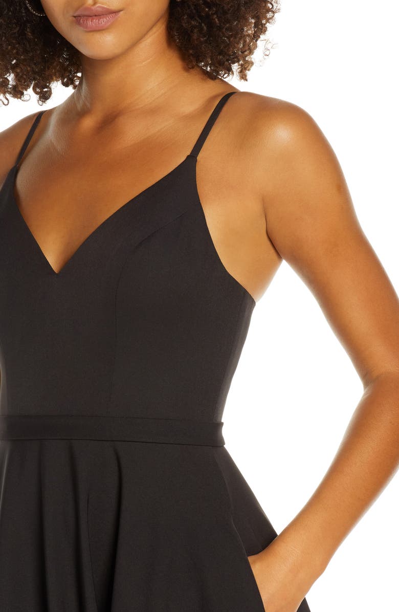 Mac Duggal V-Neck Crepe Ballgown, Alternate, color,